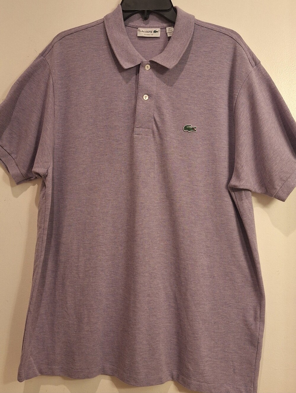 Lacoste Classic Fit Men's Polo Shirt Purple Size 7 France US XXL Short Sleeve